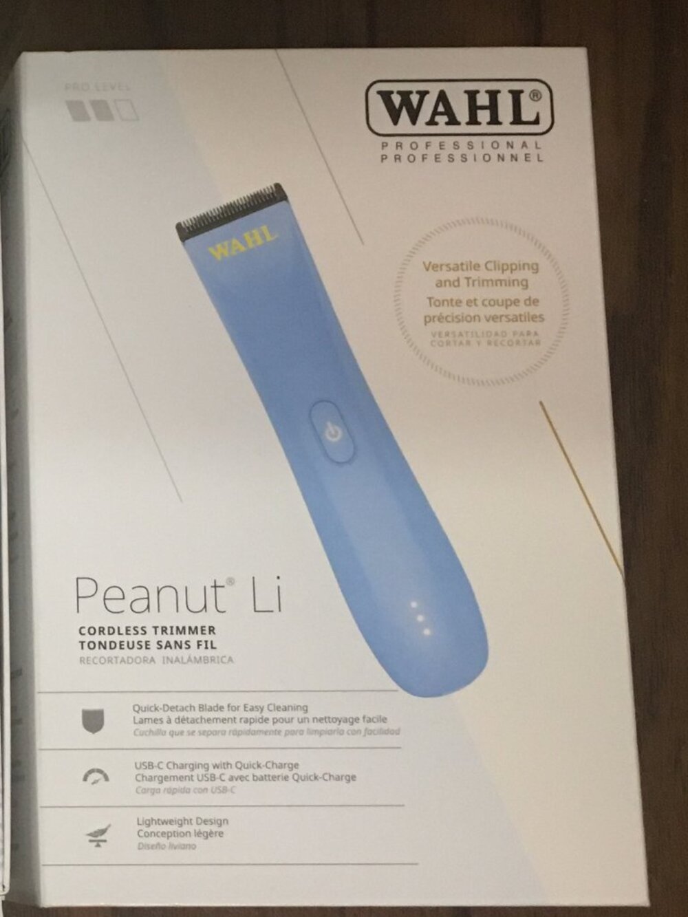 Wahl Peanut Li Cordless Trimmer Blue Complete